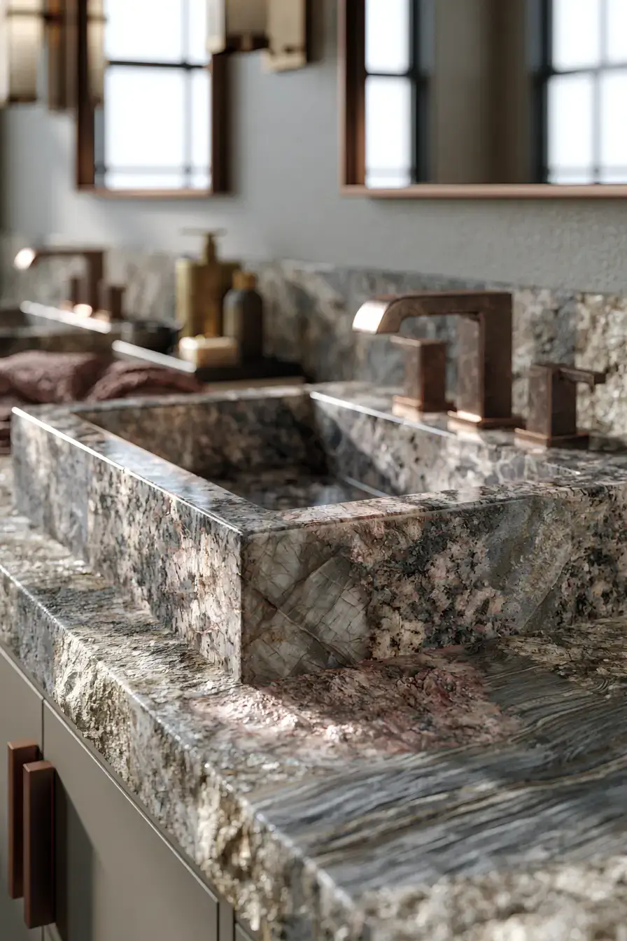 29 Stone Sink Bathroom Ideas for a Sculpted Wash Space 15 stone sink bathroom