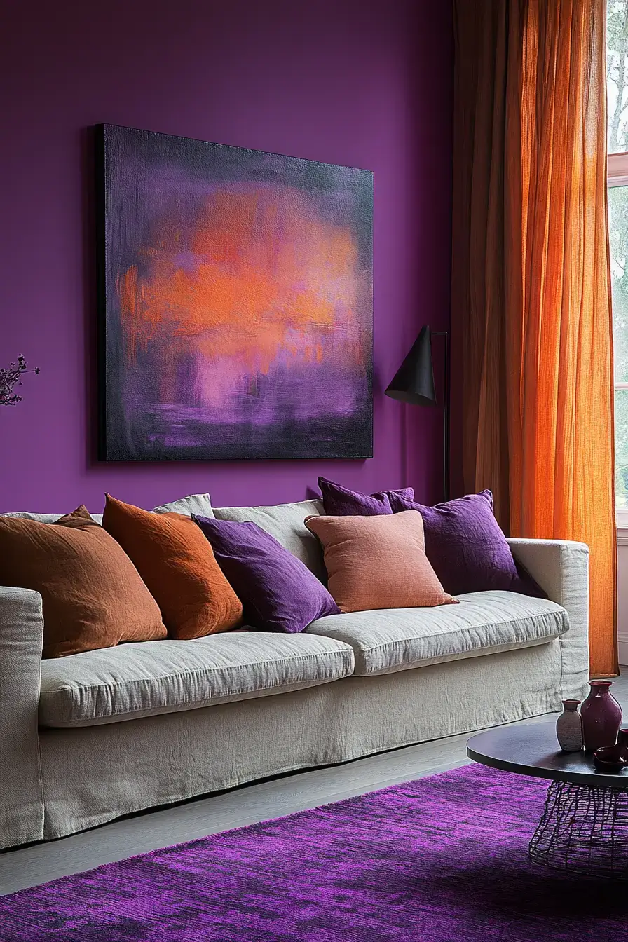 29 Purple Living Room Ideas That Prove the Color Deserves a Comeback 16 purple living room
