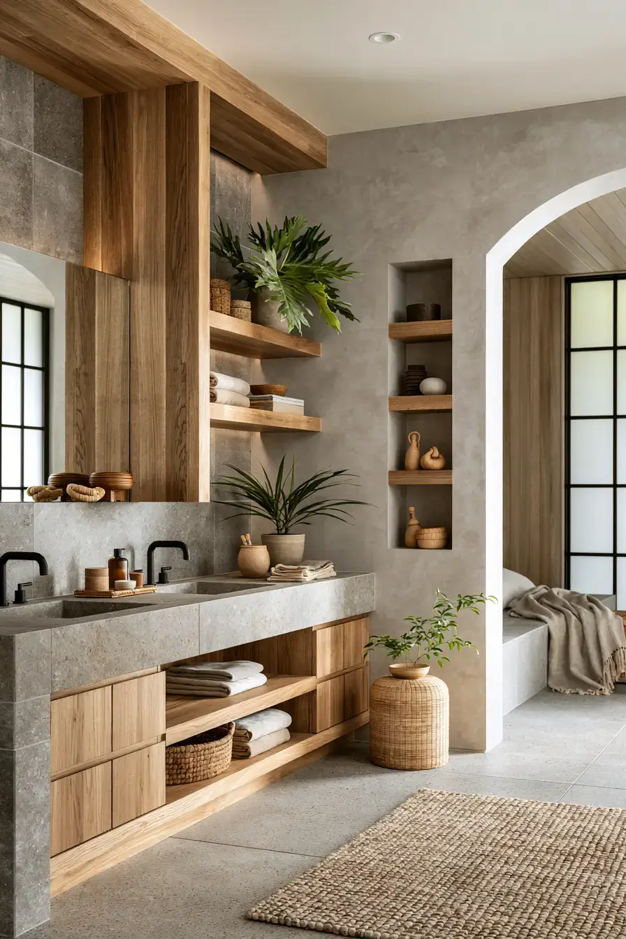 29 Japandi Style Bathroom Ideas for Quiet, Warm Minimalism 17 japandi style bathroom