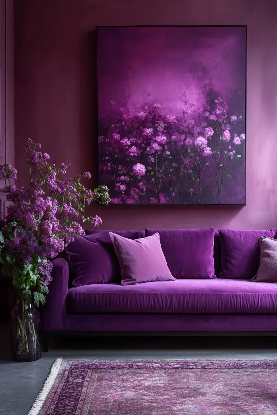 29 Purple Living Room Ideas That Prove the Color Deserves a Comeback 17 purple living room