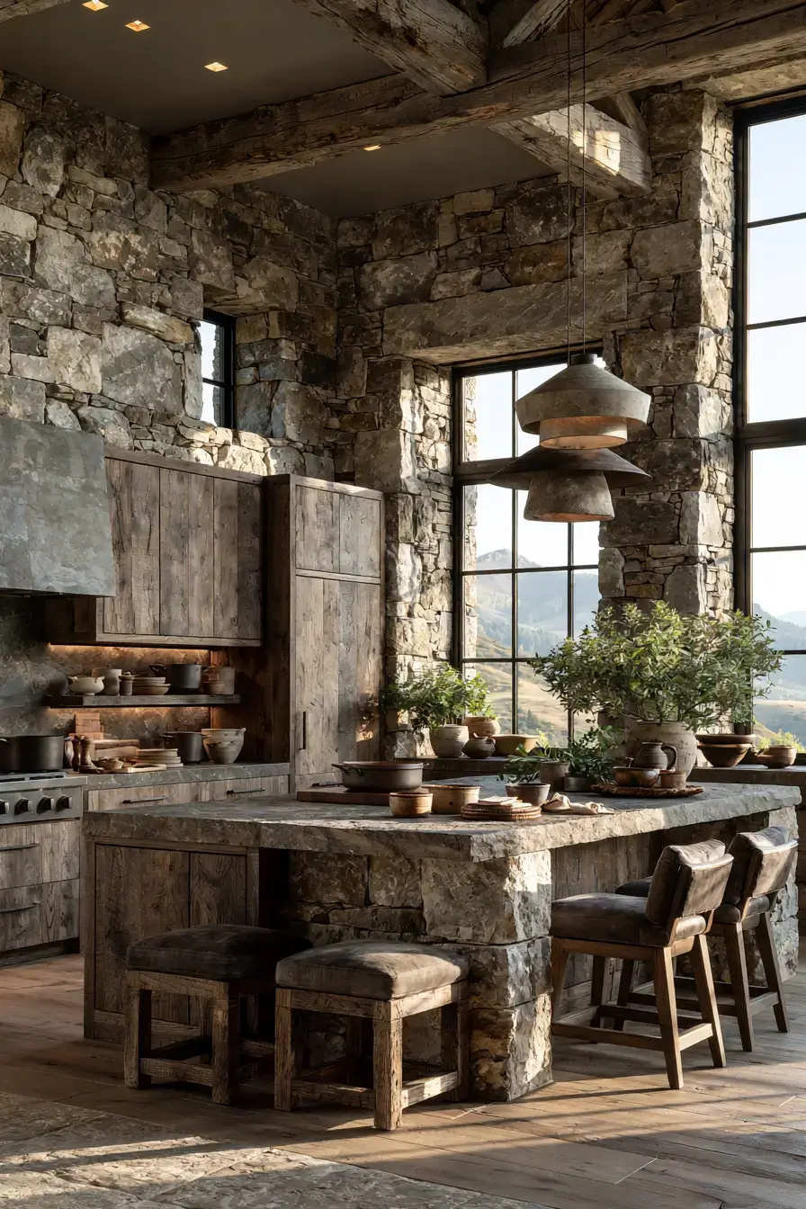 29 Stone Kitchen Ideas for Cooks Who Like Substance 18 stone kitchen
