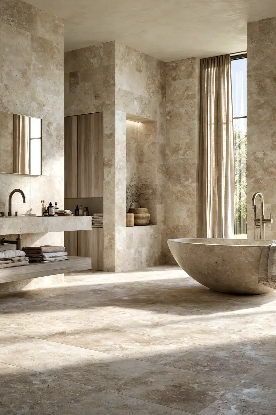 29 Stone Bathroom Ideas That Feel Carved From the Earth 19 stone bathroom