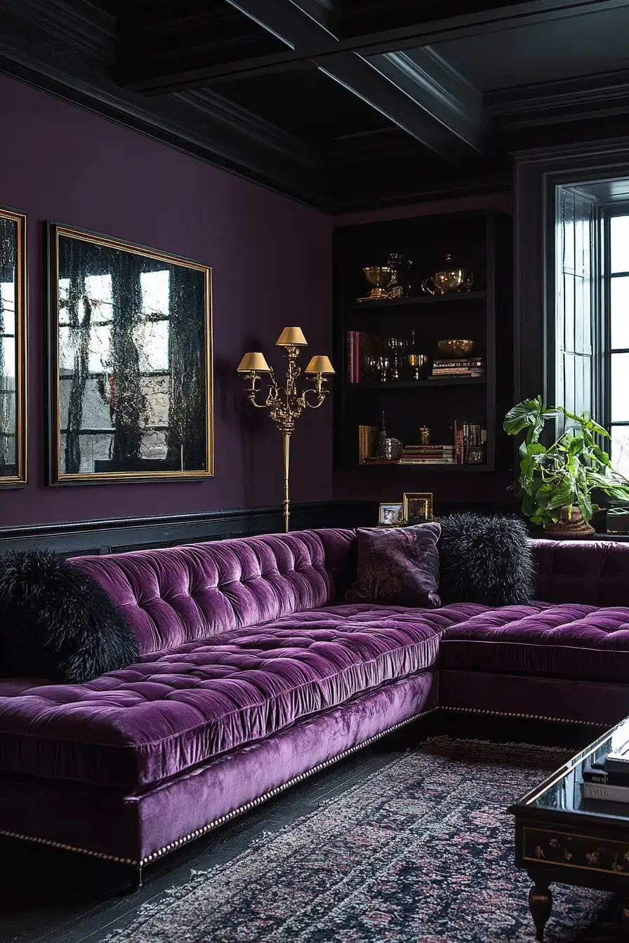 29 Purple Living Room Ideas That Prove the Color Deserves a Comeback 2 purple living room