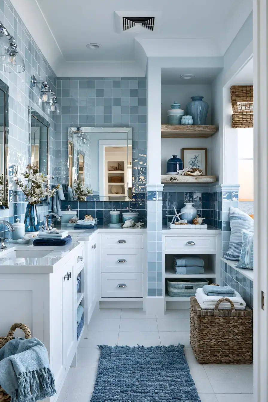 29 Nautical Bathroom Ideas for a Harbor-Side Morning 21 nautical bathroom