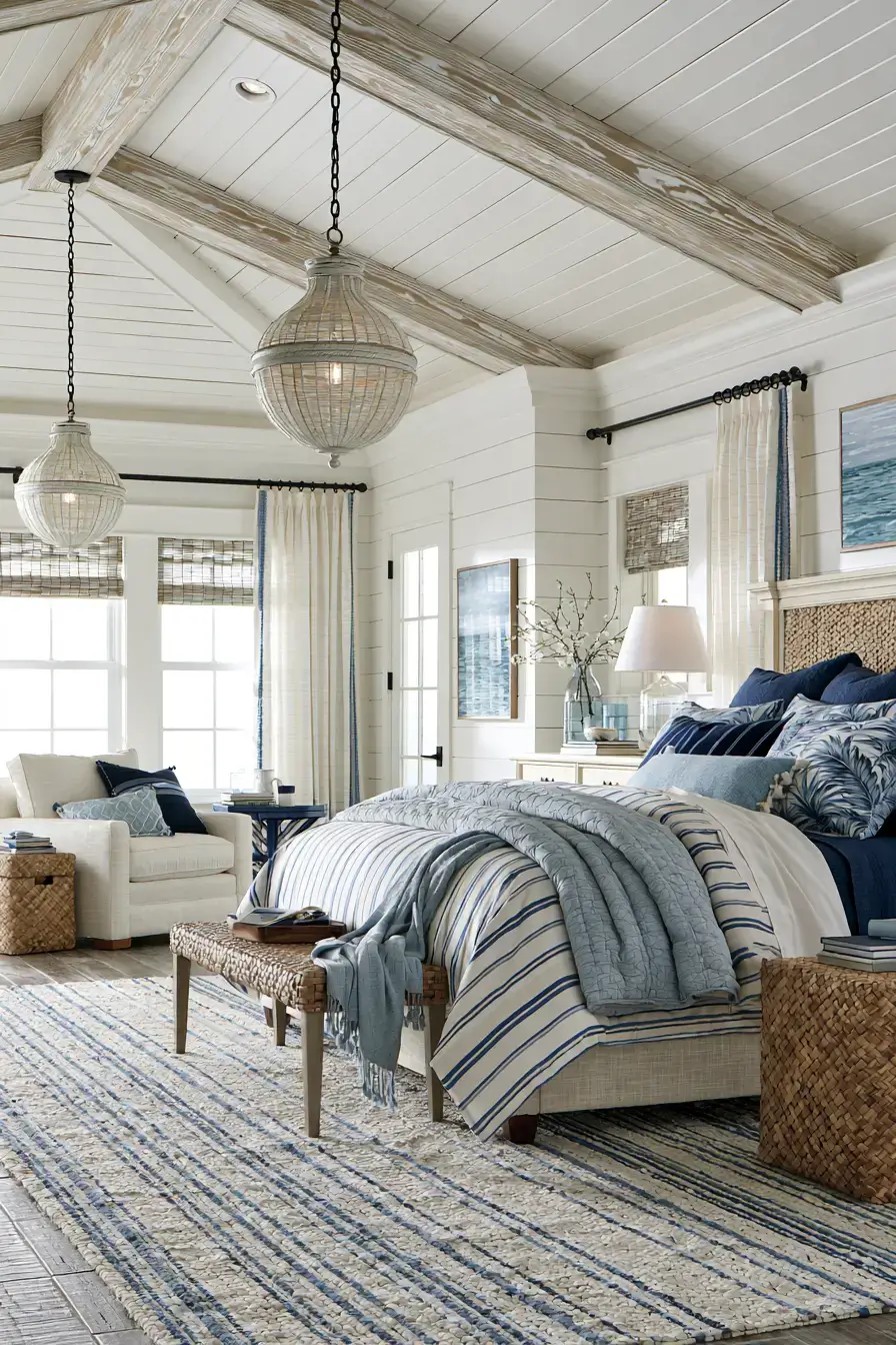 29 Nautical Bedroom Ideas for Sleeping Near the Sea 21 nautical bedroom