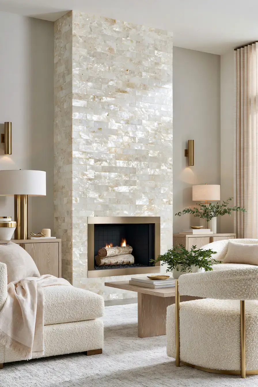 29 White Stone Fireplace Ideas for a Brighter Hearth 21 white stone fireplace