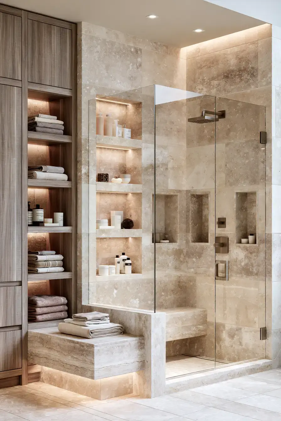 29 Natural Stone Bathroom Ideas Built to Outlast Trends 21 natural stone bathroom