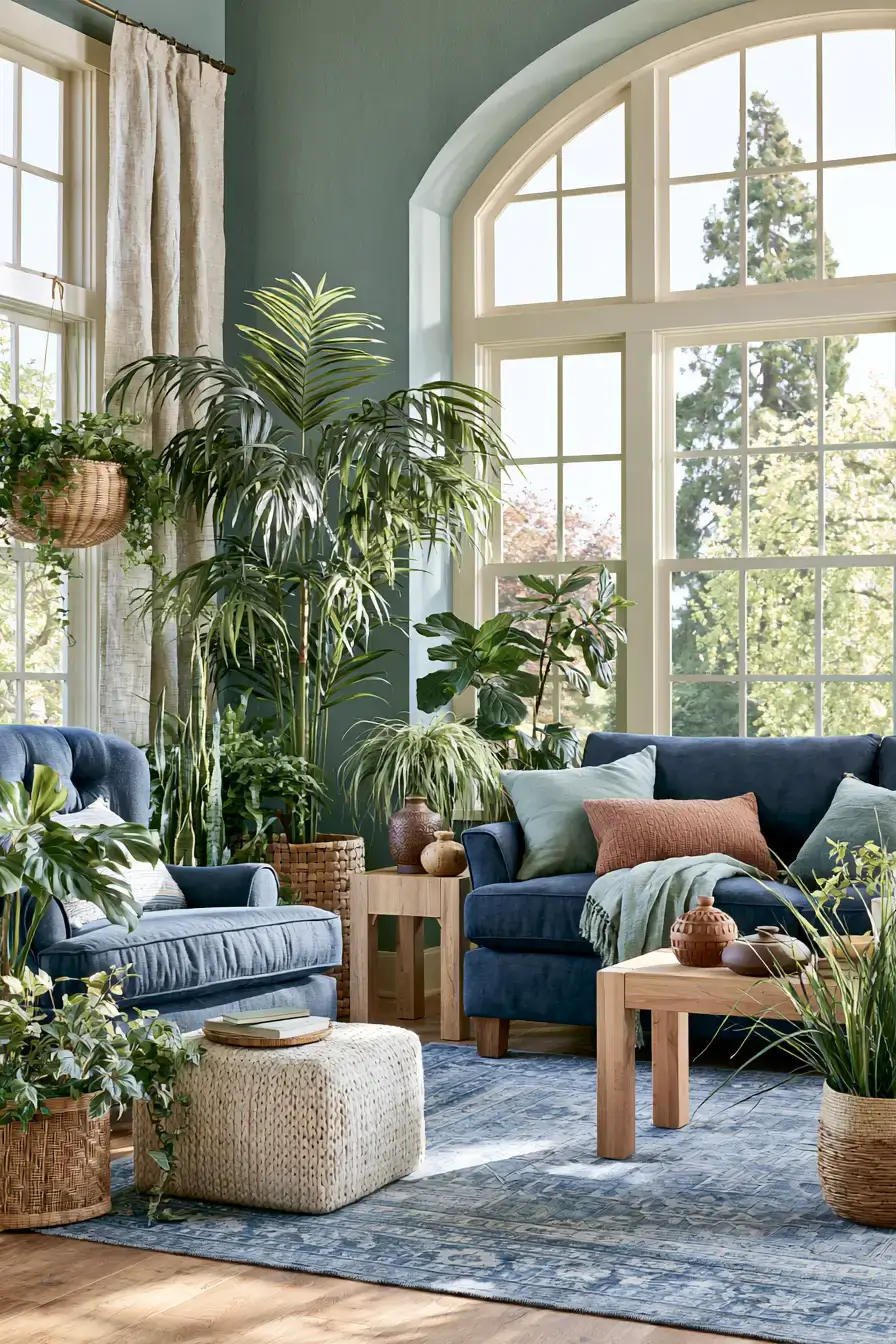 29 Navy and Sage Living Room Ideas for a Pairing That Just Works 22 navy and sage living room