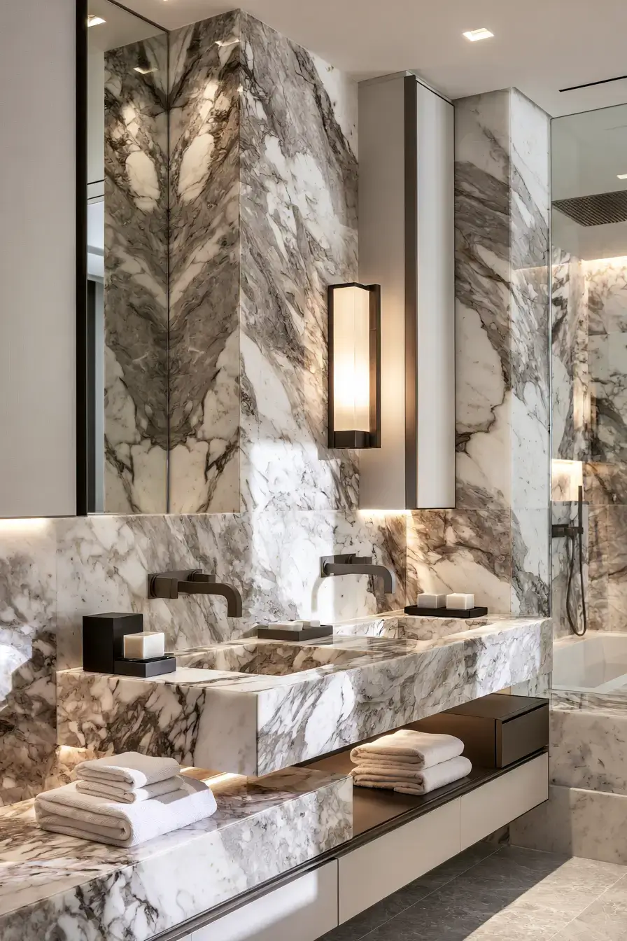 29 Natural Stone Bathroom Ideas Built to Outlast Trends 22 natural stone bathroom