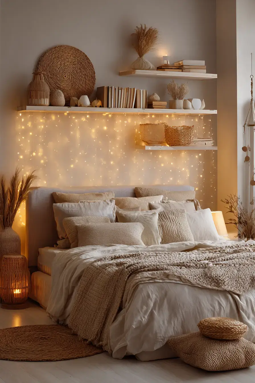 29 Boho Bedroom Lighting Ideas for the Softest Evening Glow 22 boho bedroom lighting ideas
