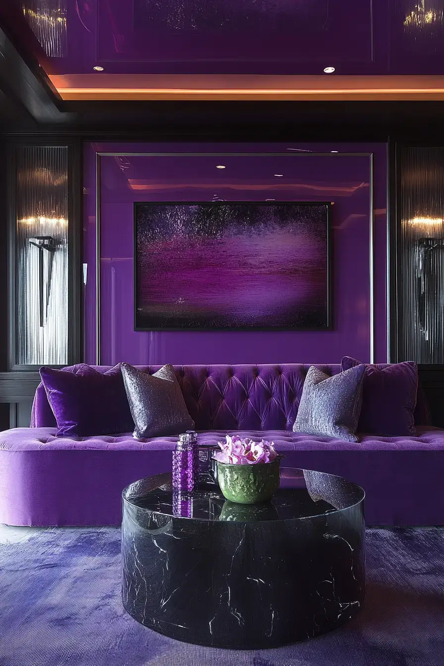 29 Purple Living Room Ideas That Prove the Color Deserves a Comeback 22 purple living room