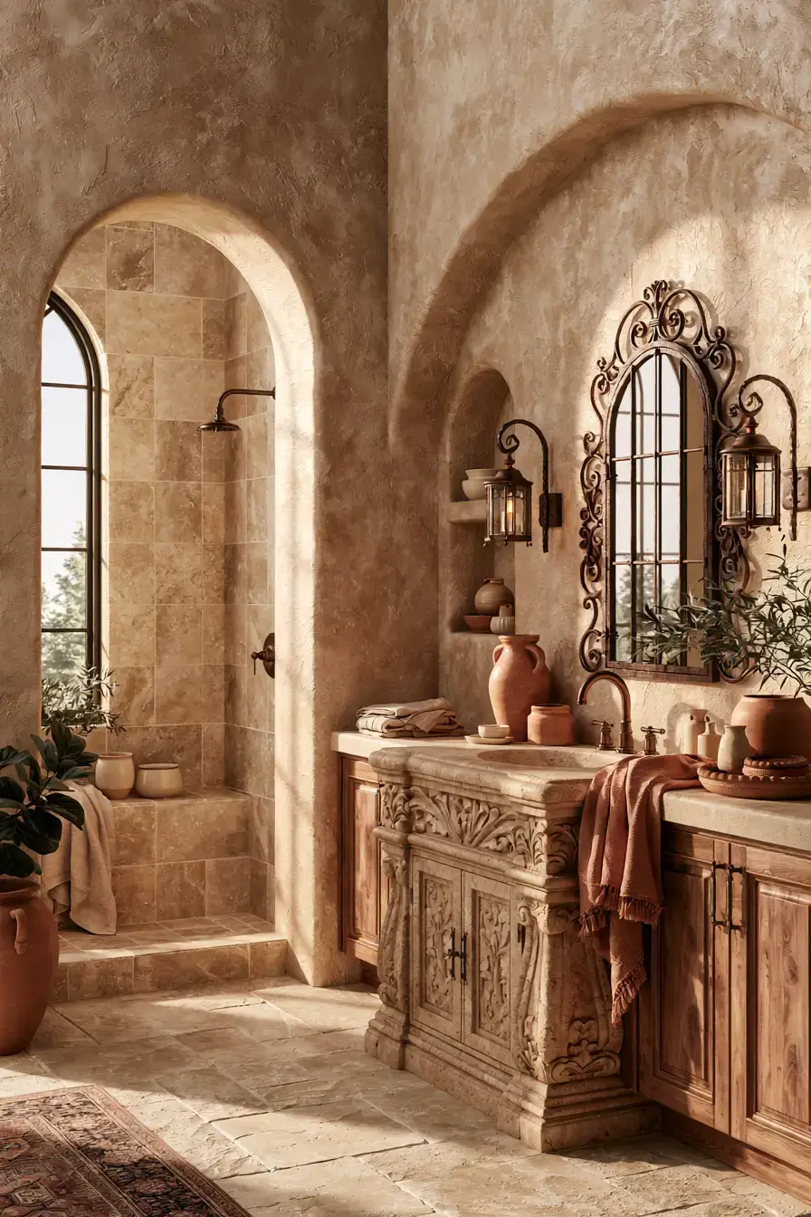 29 Stone Bathroom Ideas That Feel Carved From the Earth 22 stone bathroom