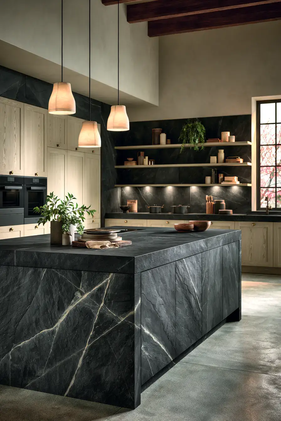 29 Stone Kitchen Ideas for Cooks Who Like Substance 23 stone kitchen