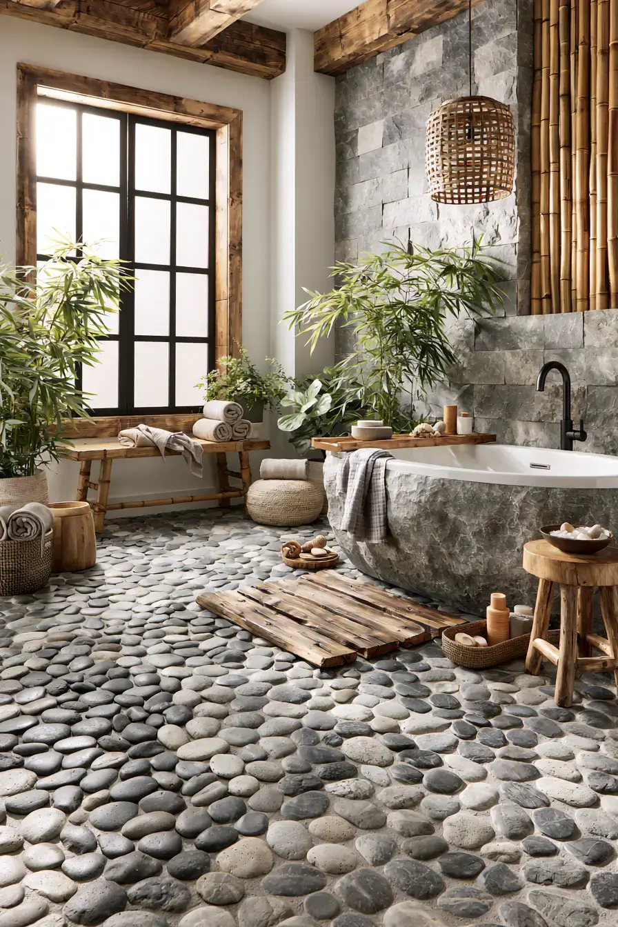 29 Natural Stone Bathroom Ideas Built to Outlast Trends 23 natural stone bathroom