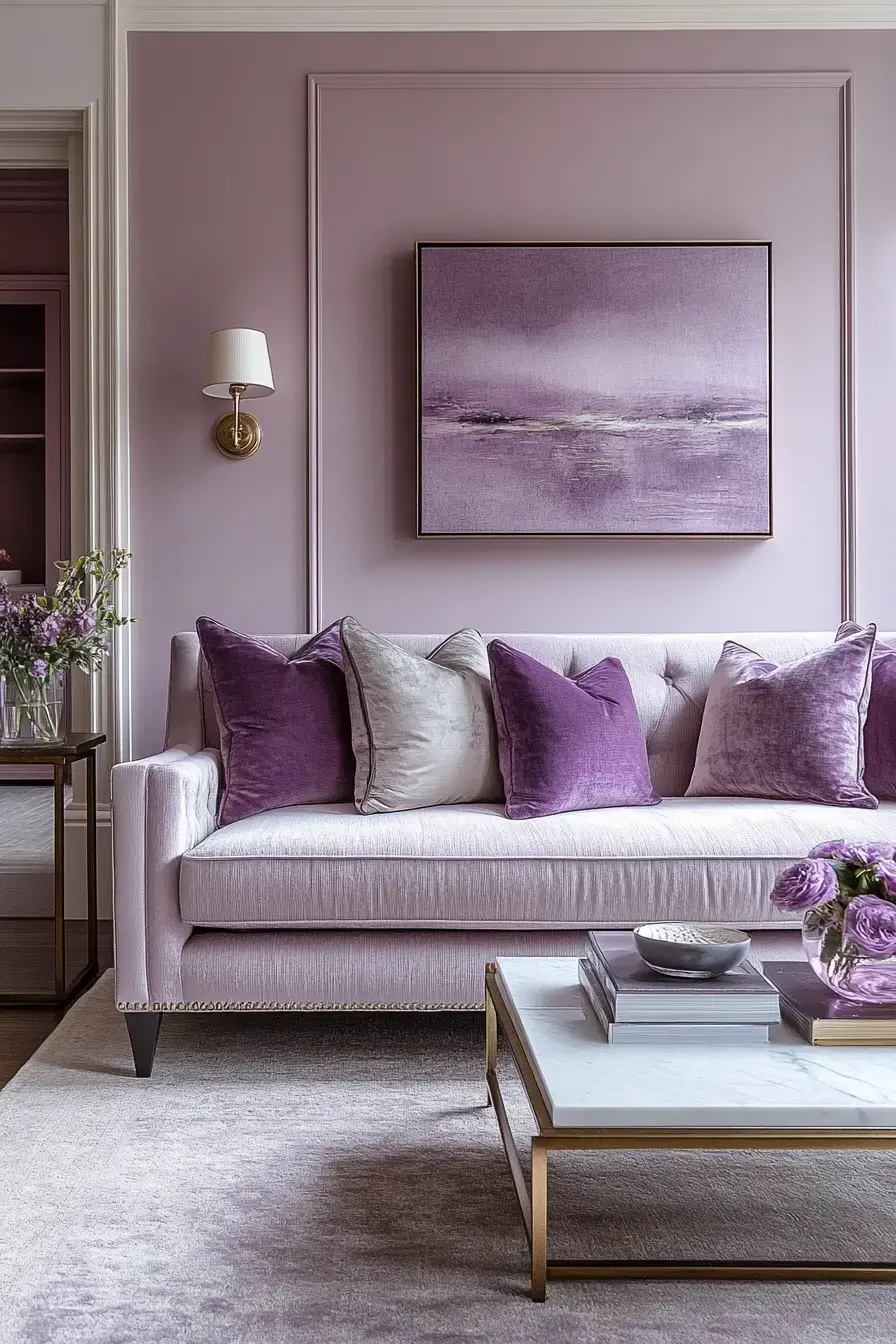 29 Purple Living Room Ideas That Prove the Color Deserves a Comeback 24 purple living room