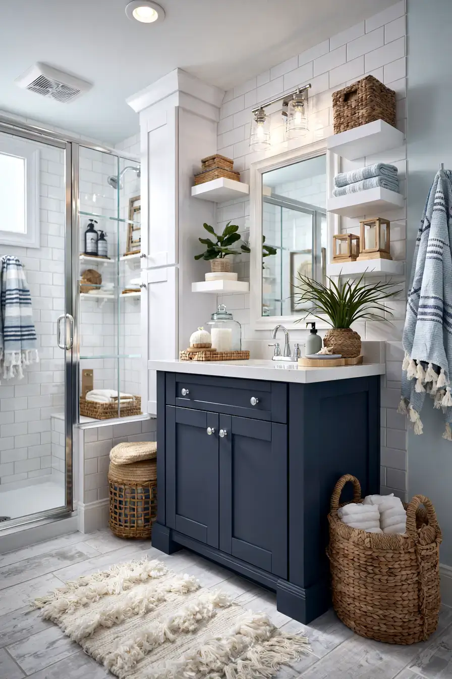 29 Nautical Bathroom Ideas for a Harbor-Side Morning 25 nautical bathroom