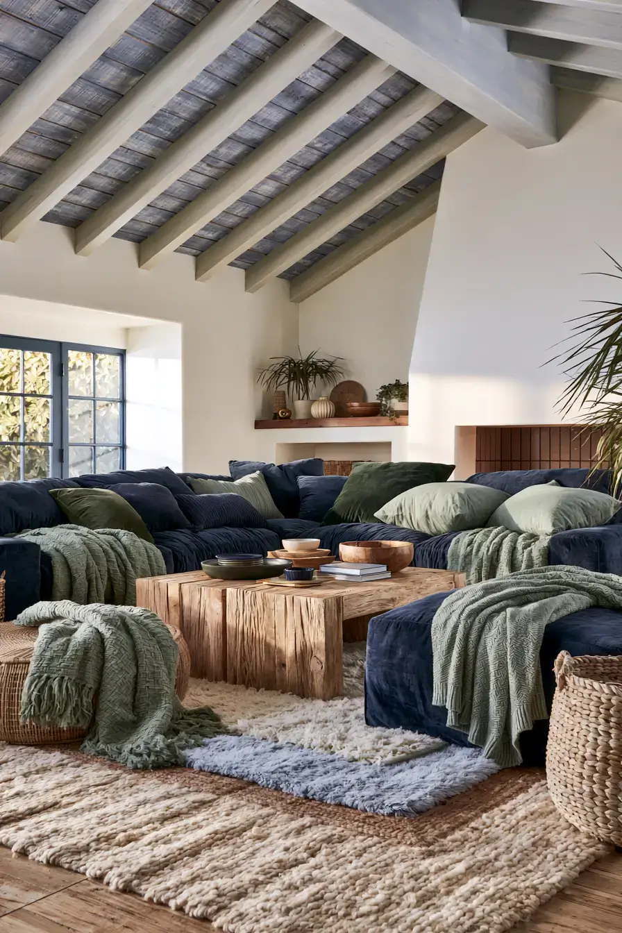 29 Navy and Sage Living Room Ideas for a Pairing That Just Works 26 navy and sage living room