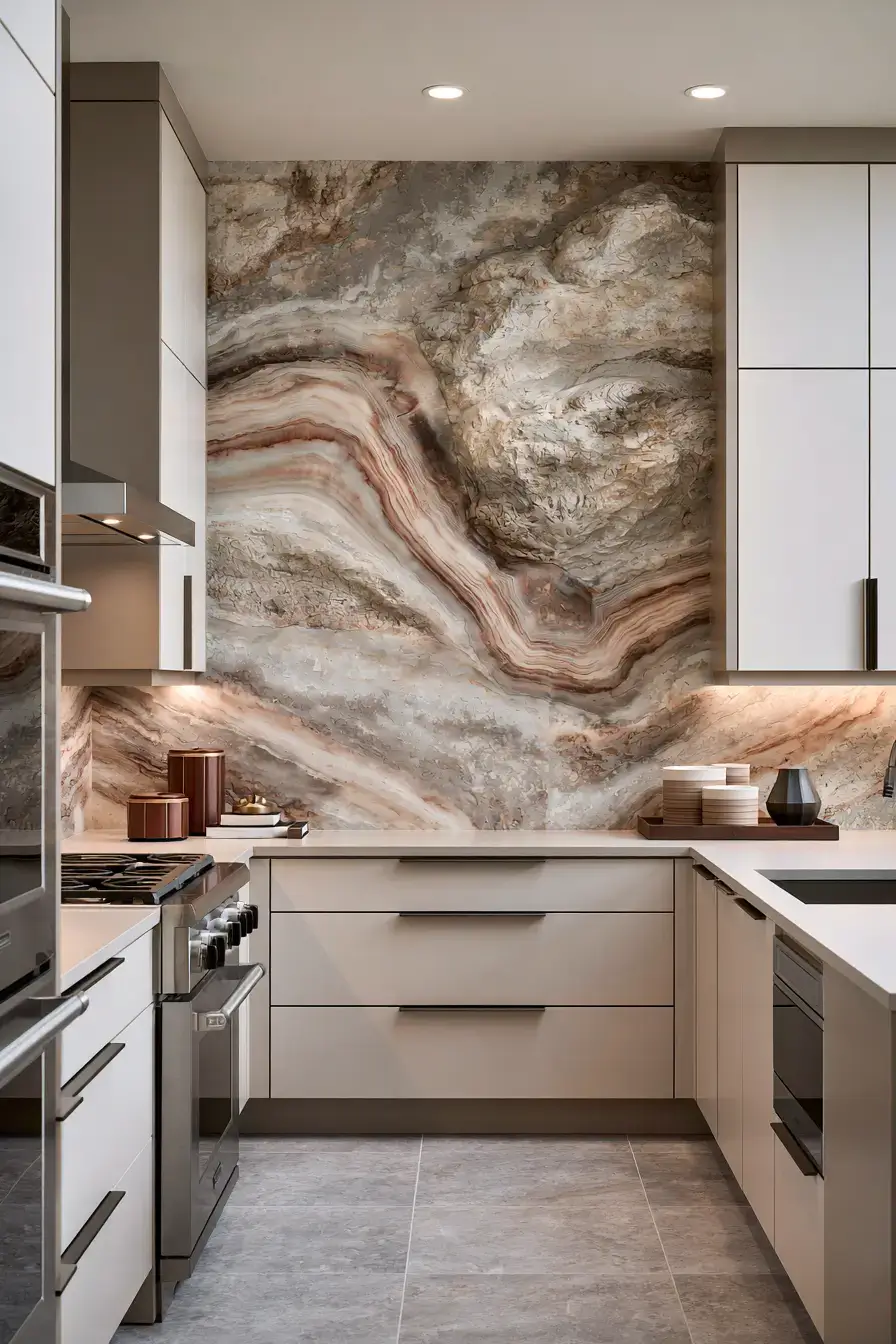 29 Natural Stone Backsplash Kitchen Ideas With Real Texture 26 natural stone backsplash kitchen