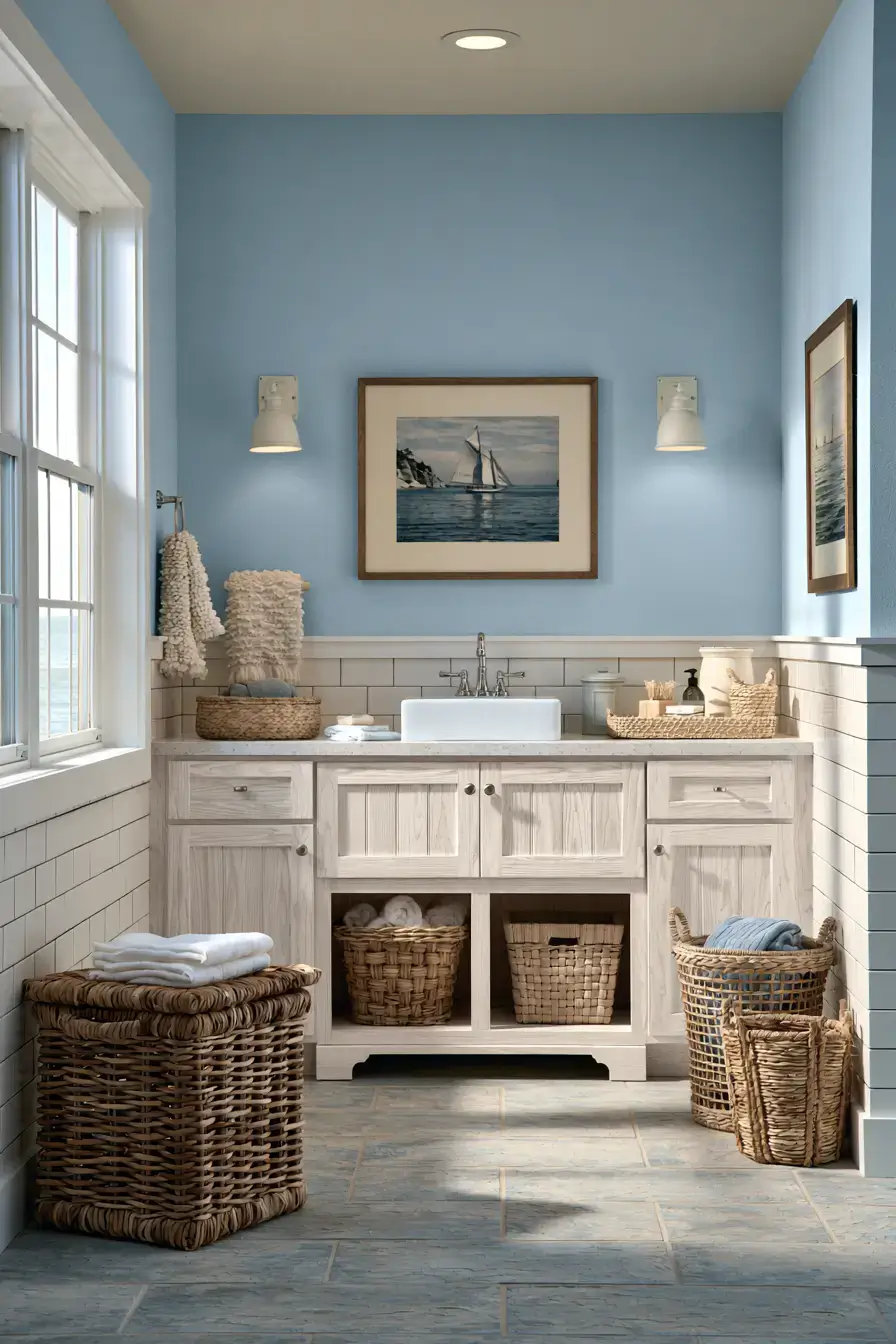 29 Nautical Bathroom Ideas for a Harbor-Side Morning 26 nautical bathroom