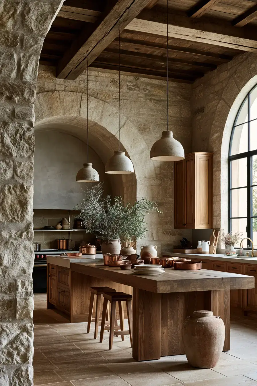 29 Stone Kitchen Ideas for Cooks Who Like Substance 26 stone kitchen