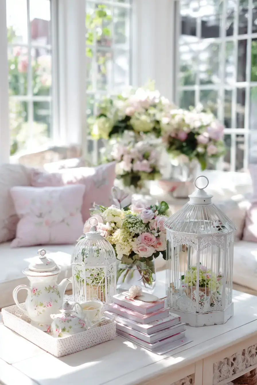 29 Vintage Birdcage Decor Ideas That Give Flea Market Finds a Second Life 27 vintage birdcage decor ideas