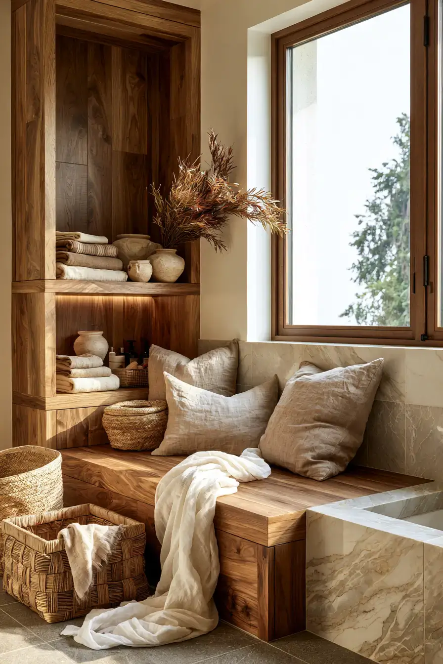 29 Japandi Style Bathroom Ideas for Quiet, Warm Minimalism 27 japandi style bathroom