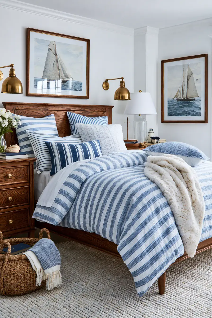 29 Nautical Bedroom Ideas for Sleeping Near the Sea 27 nautical bedroom