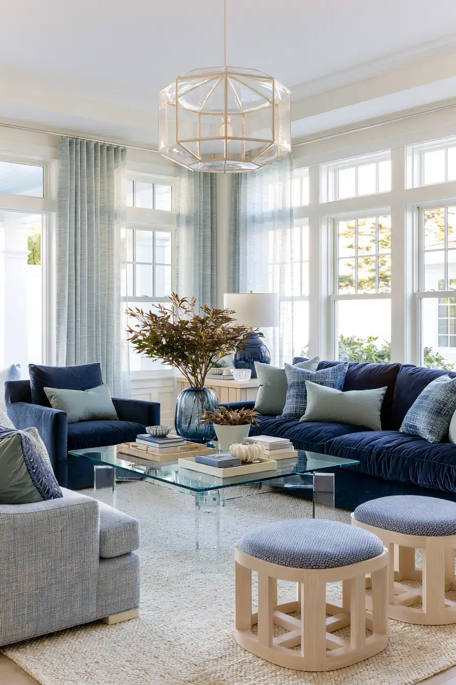 29 Navy and Sage Living Room Ideas for a Pairing That Just Works 28 navy and sage living room