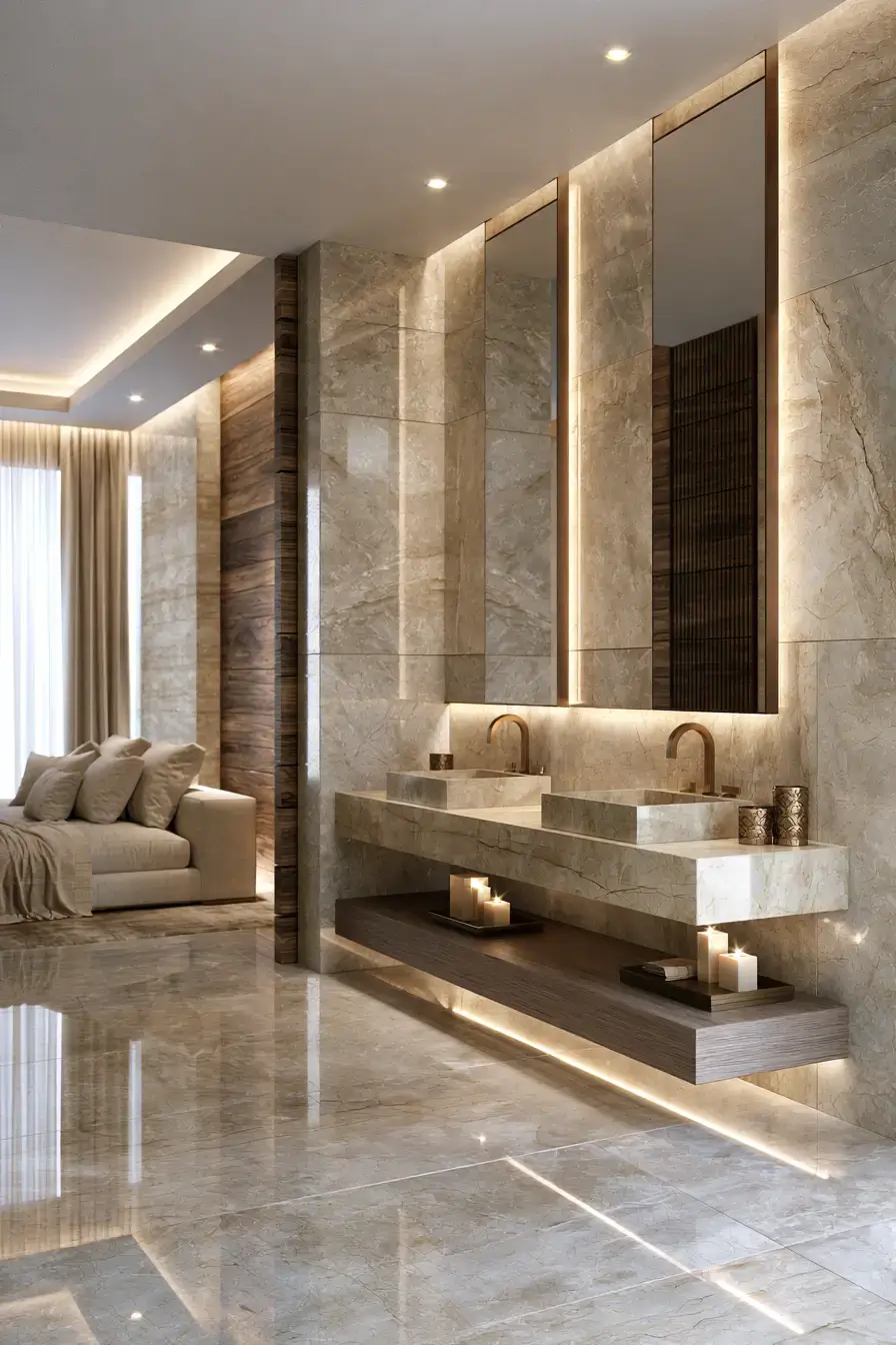 29 Stone Bathroom Ideas That Feel Carved From the Earth 28 stone bathroom