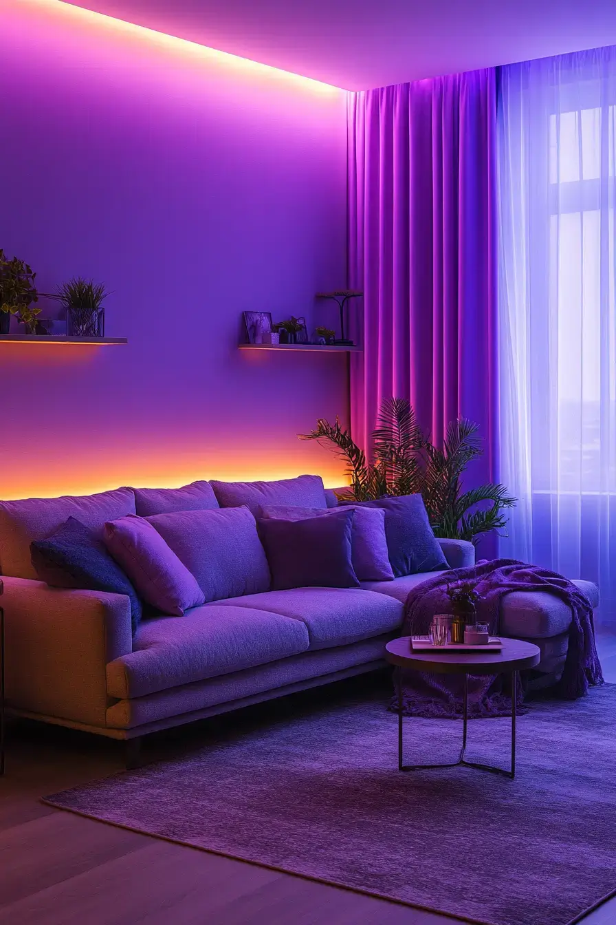 29 Purple Living Room Ideas That Prove the Color Deserves a Comeback 28 purple living room