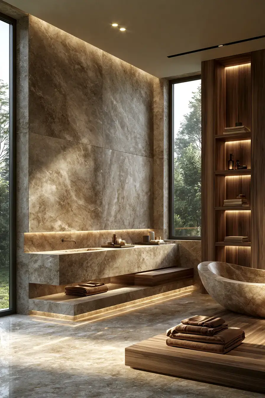29 Natural Stone Bathroom Ideas Built to Outlast Trends 29 natural stone bathroom