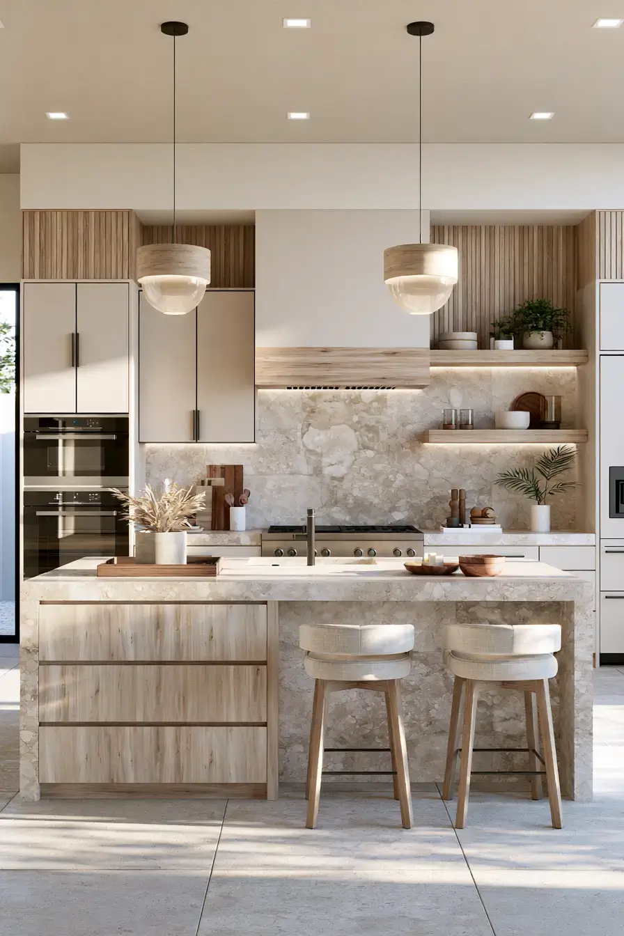 29 Natural Stone Backsplash Kitchen Ideas With Real Texture 29 natural stone backsplash kitchen