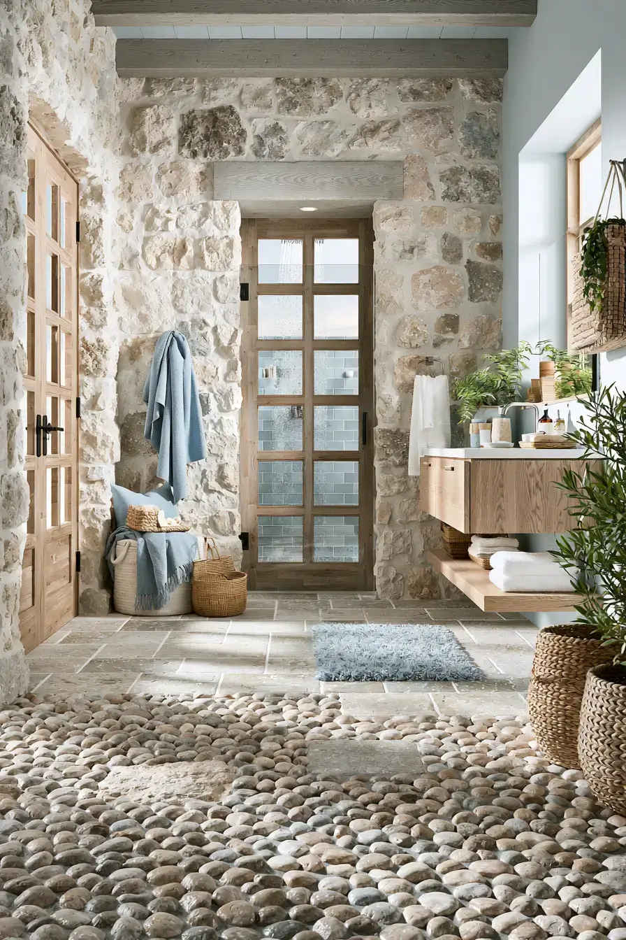 29 Stone Bathroom Ideas That Feel Carved From the Earth 3 stone bathroom