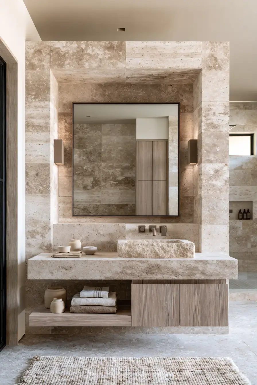 29 Natural Stone Bathroom Ideas Built to Outlast Trends 4 natural stone bathroom