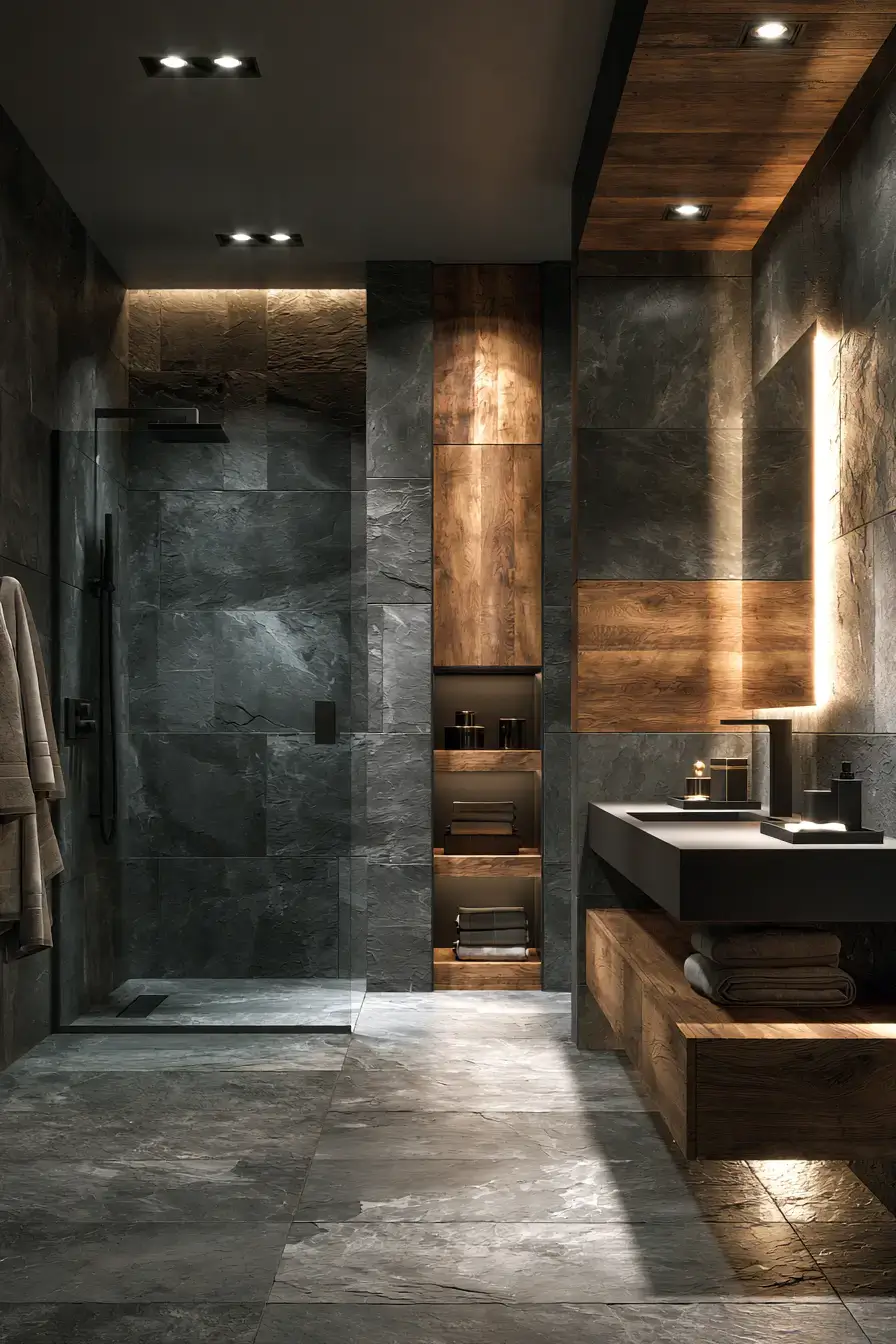29 Stone Bathroom Ideas That Feel Carved From the Earth 4 stone bathroom