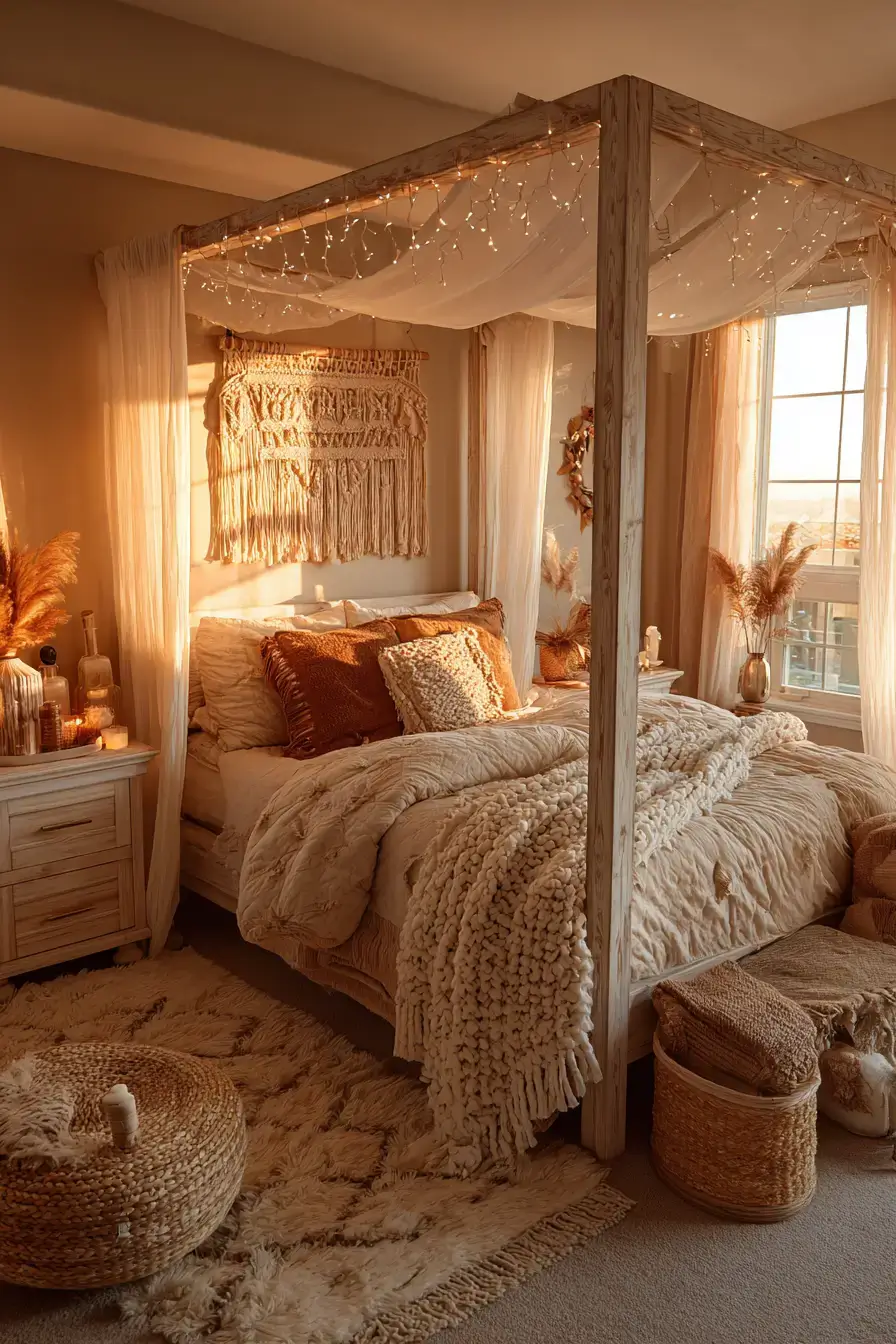 29 Boho Bedroom Lighting Ideas for the Softest Evening Glow 4 boho bedroom lighting ideas