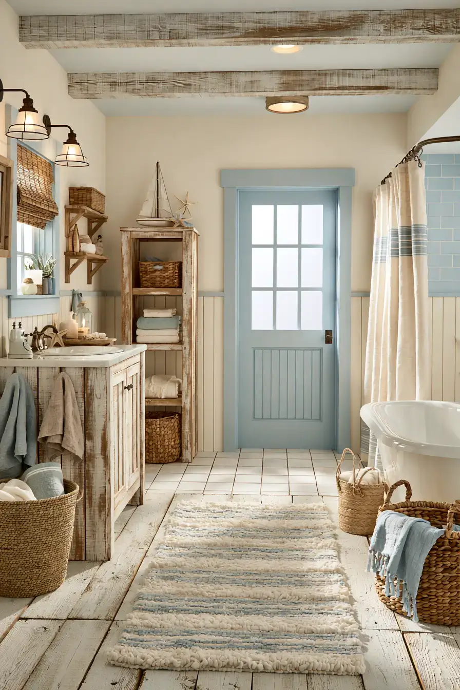 29 Nautical Bathroom Ideas for a Harbor-Side Morning 5 nautical bathroom