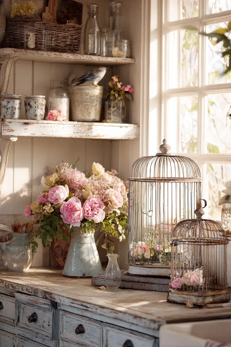 29 Vintage Birdcage Decor Ideas That Give Flea Market Finds a Second Life 5 vintage birdcage decor ideas