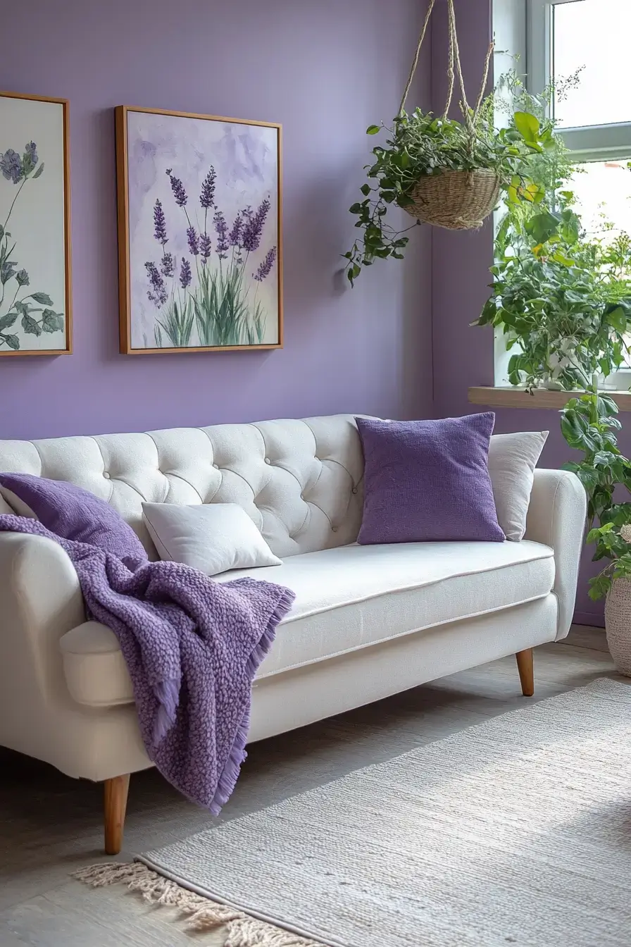 29 Purple Living Room Ideas That Prove the Color Deserves a Comeback 6 purple living room