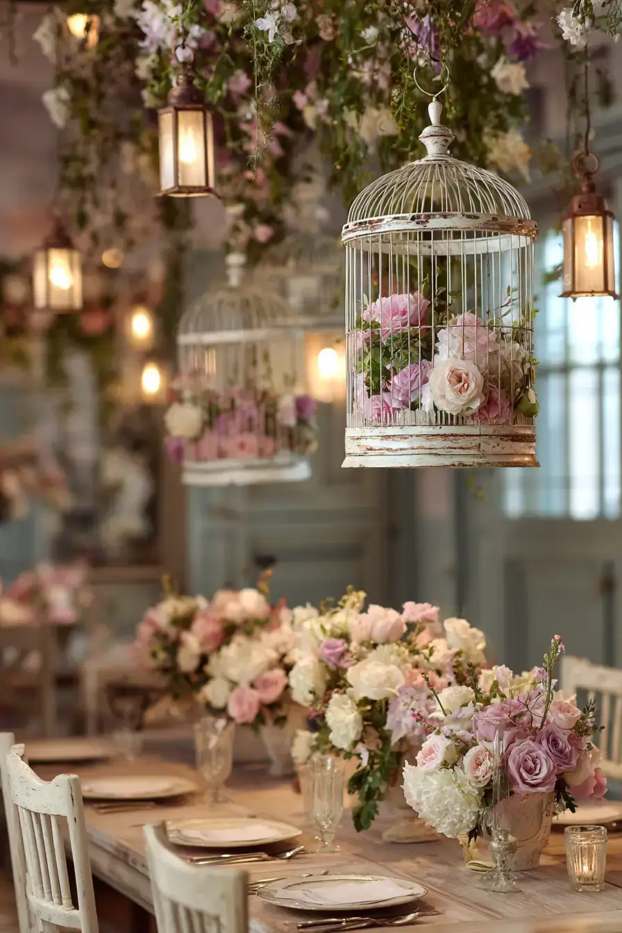29 Vintage Birdcage Decor Ideas That Give Flea Market Finds a Second Life 6 vintage birdcage decor ideas