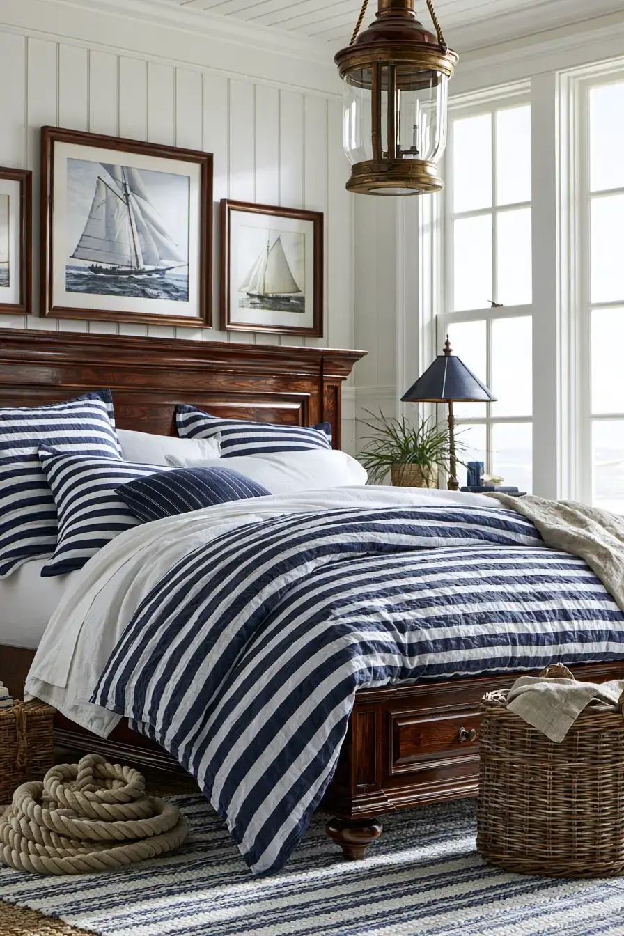29 Nautical Bedroom Ideas for Sleeping Near the Sea 7 nautical bedroom