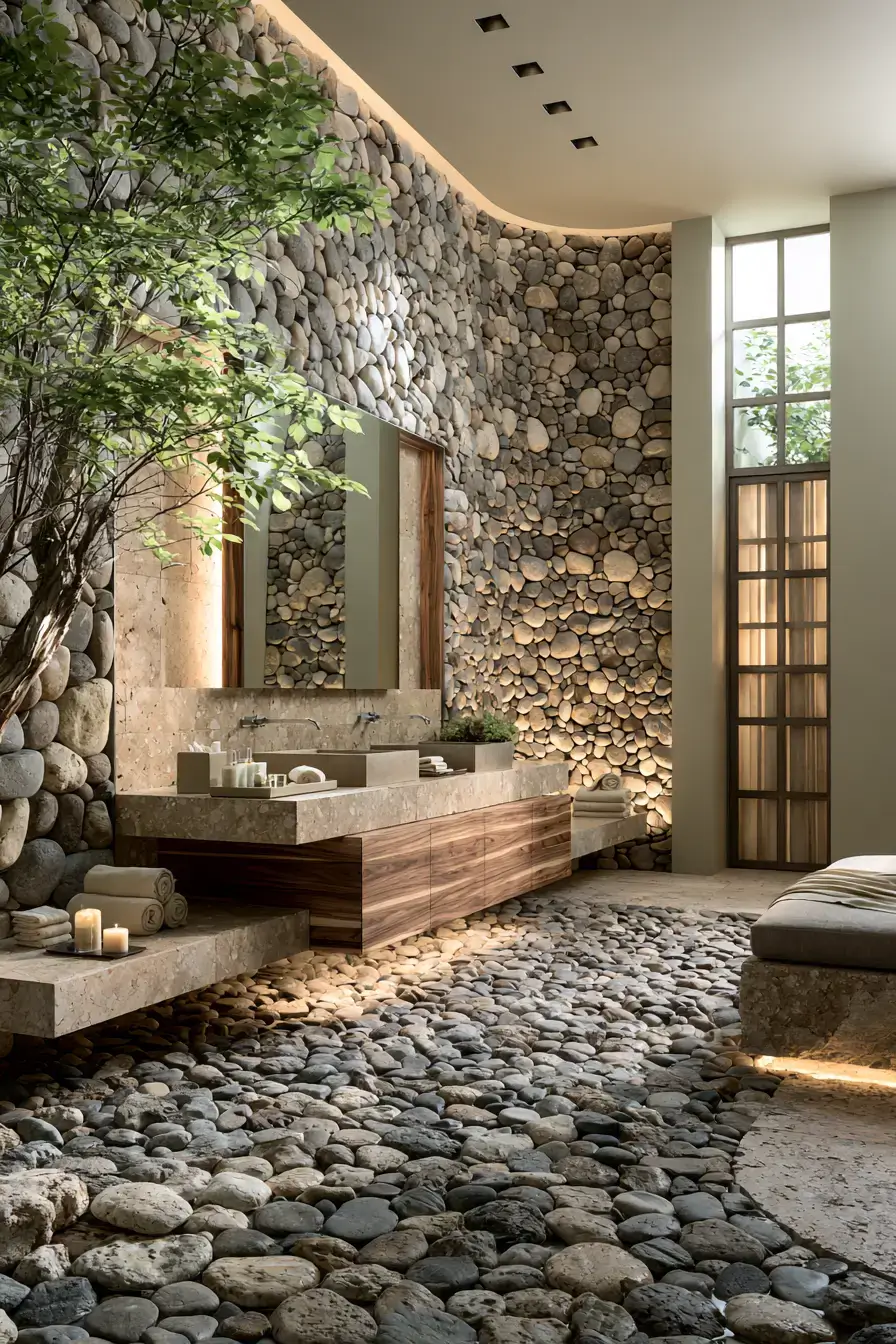 29 Natural Stone Bathroom Ideas Built to Outlast Trends 7 natural stone bathroom