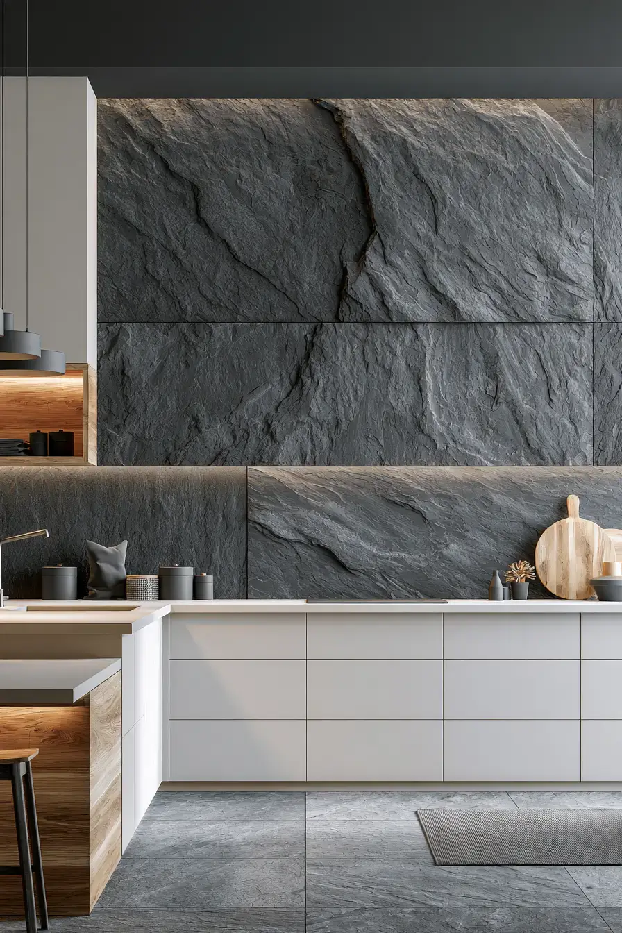 29 Natural Stone Backsplash Kitchen Ideas With Real Texture 7 natural stone backsplash kitchen