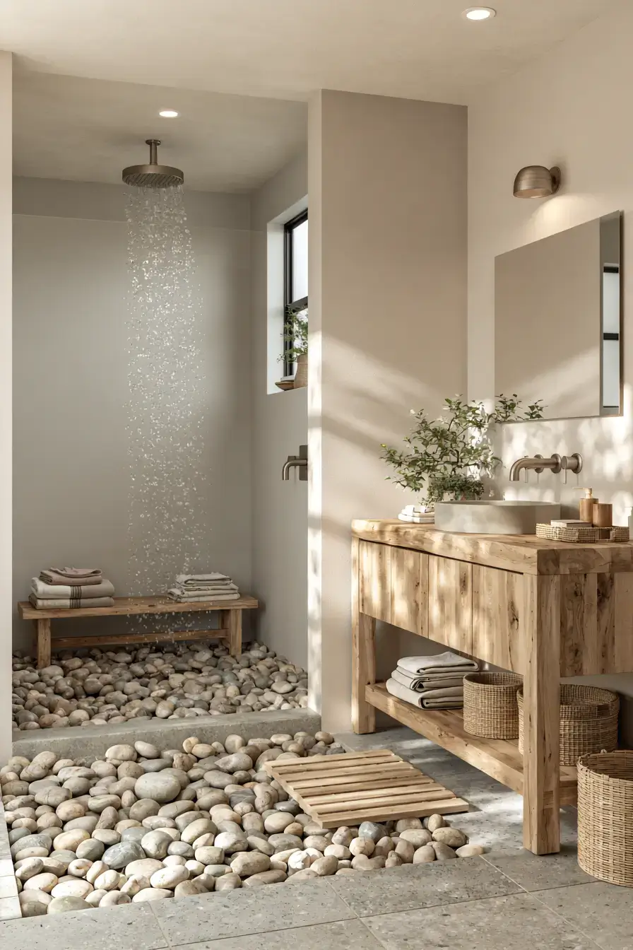 29 Stone Bathroom Ideas That Feel Carved From the Earth 7 stone bathroom