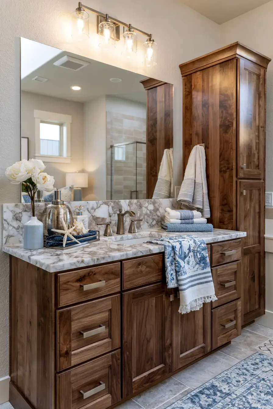29 Nautical Bathroom Ideas for a Harbor-Side Morning 8 nautical bathroom