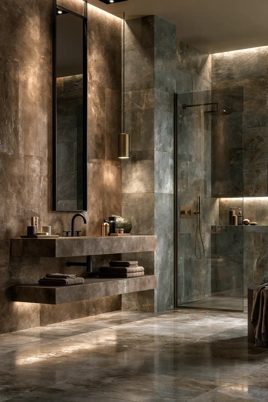 29 Stone Bathroom Ideas That Feel Carved From the Earth 9 stone bathroom