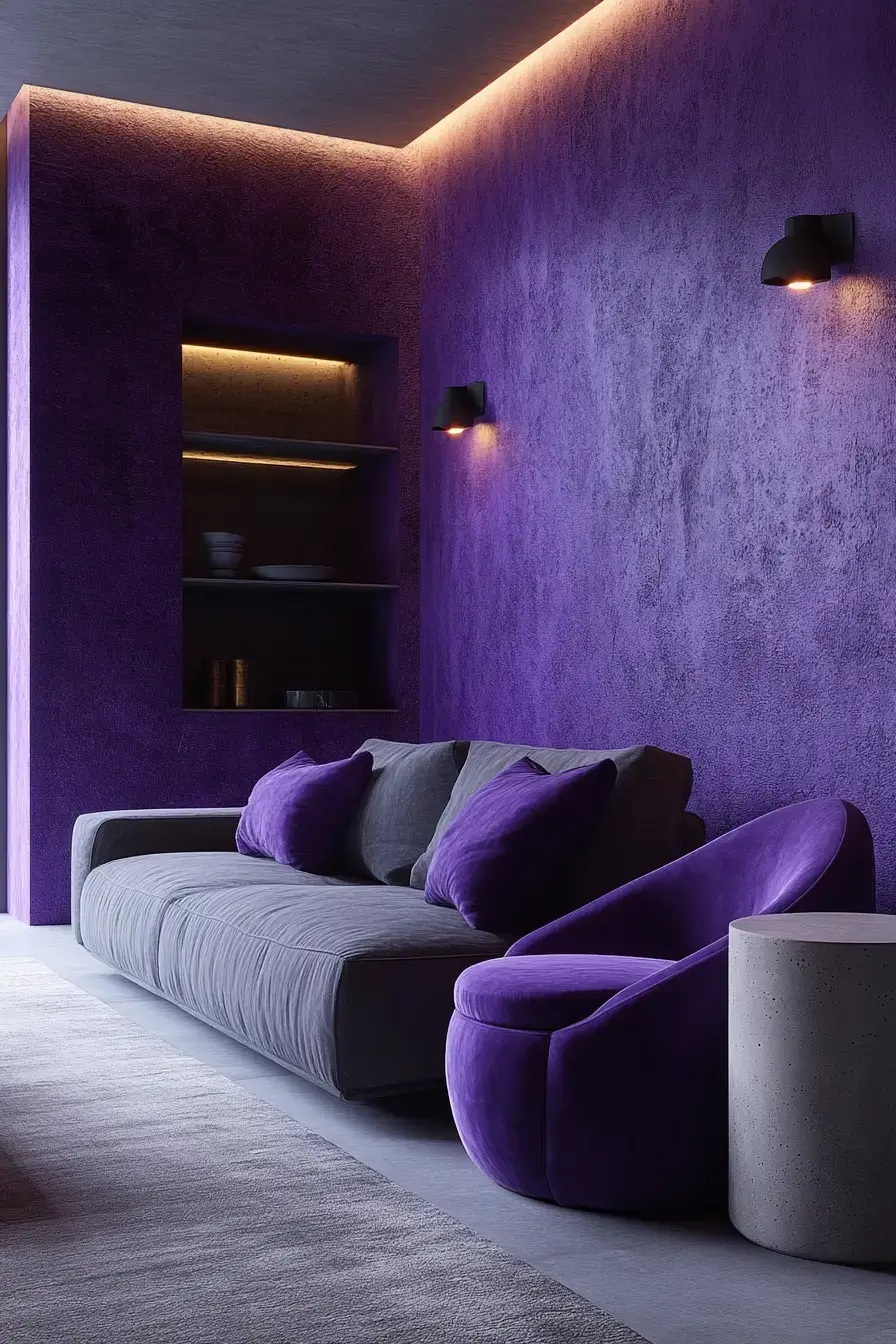 29 Purple Living Room Ideas That Prove the Color Deserves a Comeback 9 purple living room