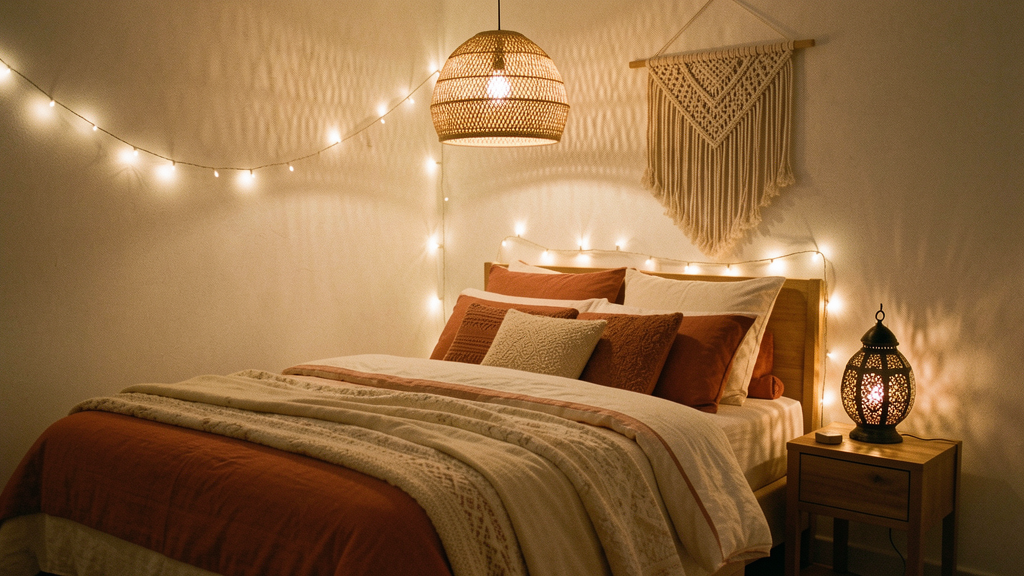 29 Boho Bedroom Lighting Ideas for the Softest Evening Glow 33 boho bedroom lighting ideas