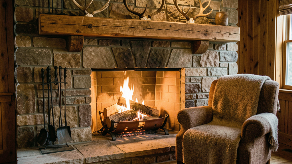 29 Rustic Stone Fireplace Ideas for Fireside Evenings 31 rustic stone fireplace