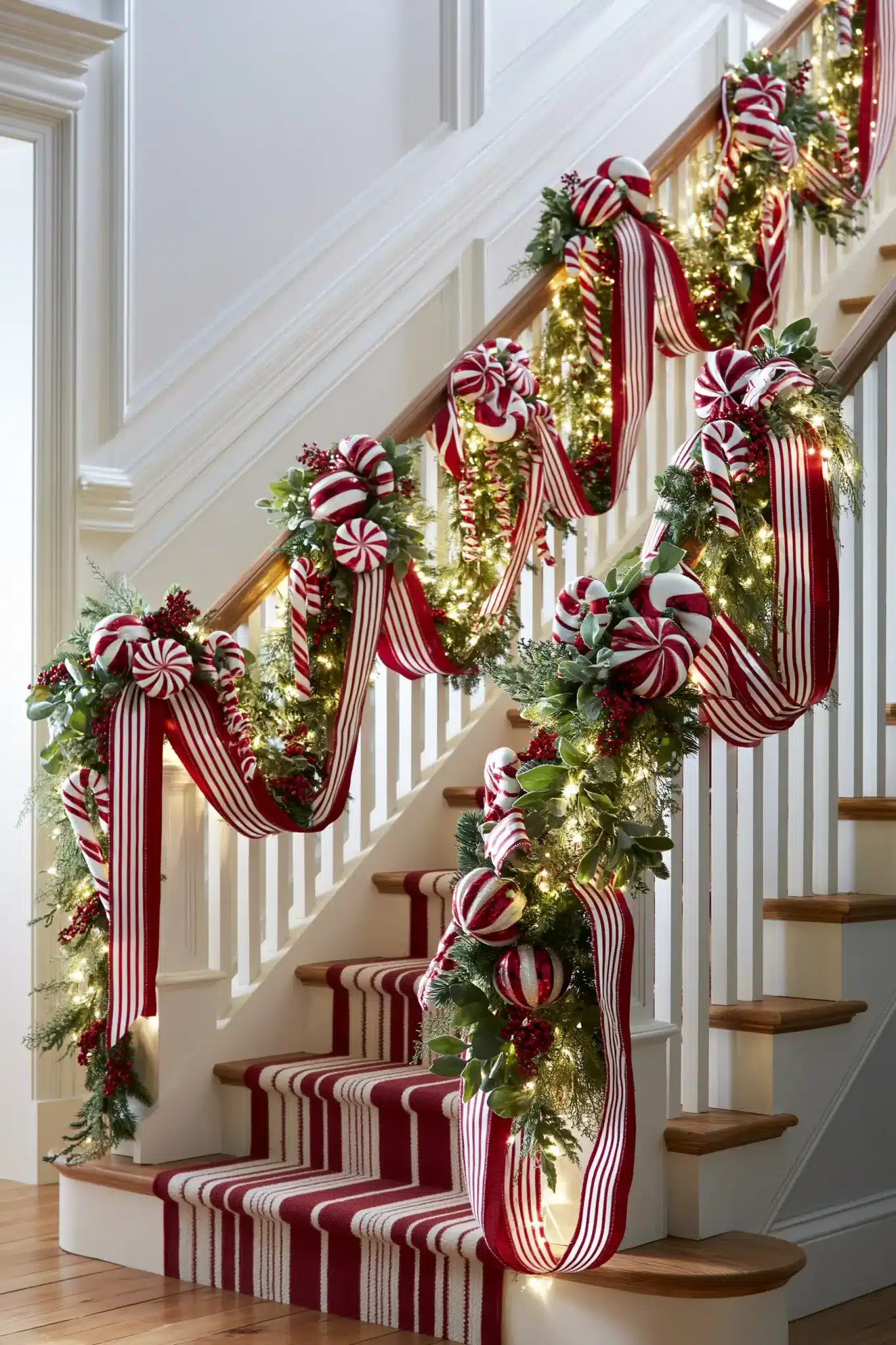 29 Christmas Staircase Decor Ideas That Actually Hold Up 10